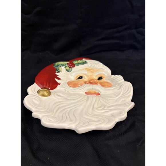 Fitz & Floyd Santa Clause Plate Cookies for Santa 9.5” x 8” Holidays Christmas - Picture 2 of 8